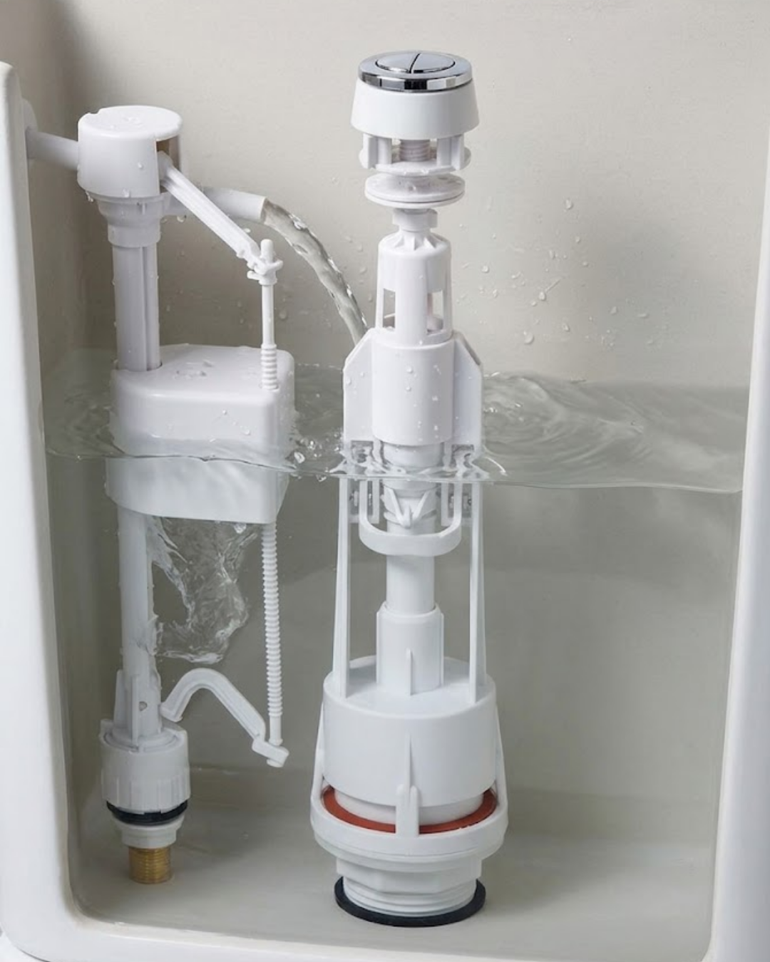 Basmalı Klozet Rezervuar İç Mekanizması Ayarlanabilir Su Seviyeli Tahliye Sistemi - Lisinya