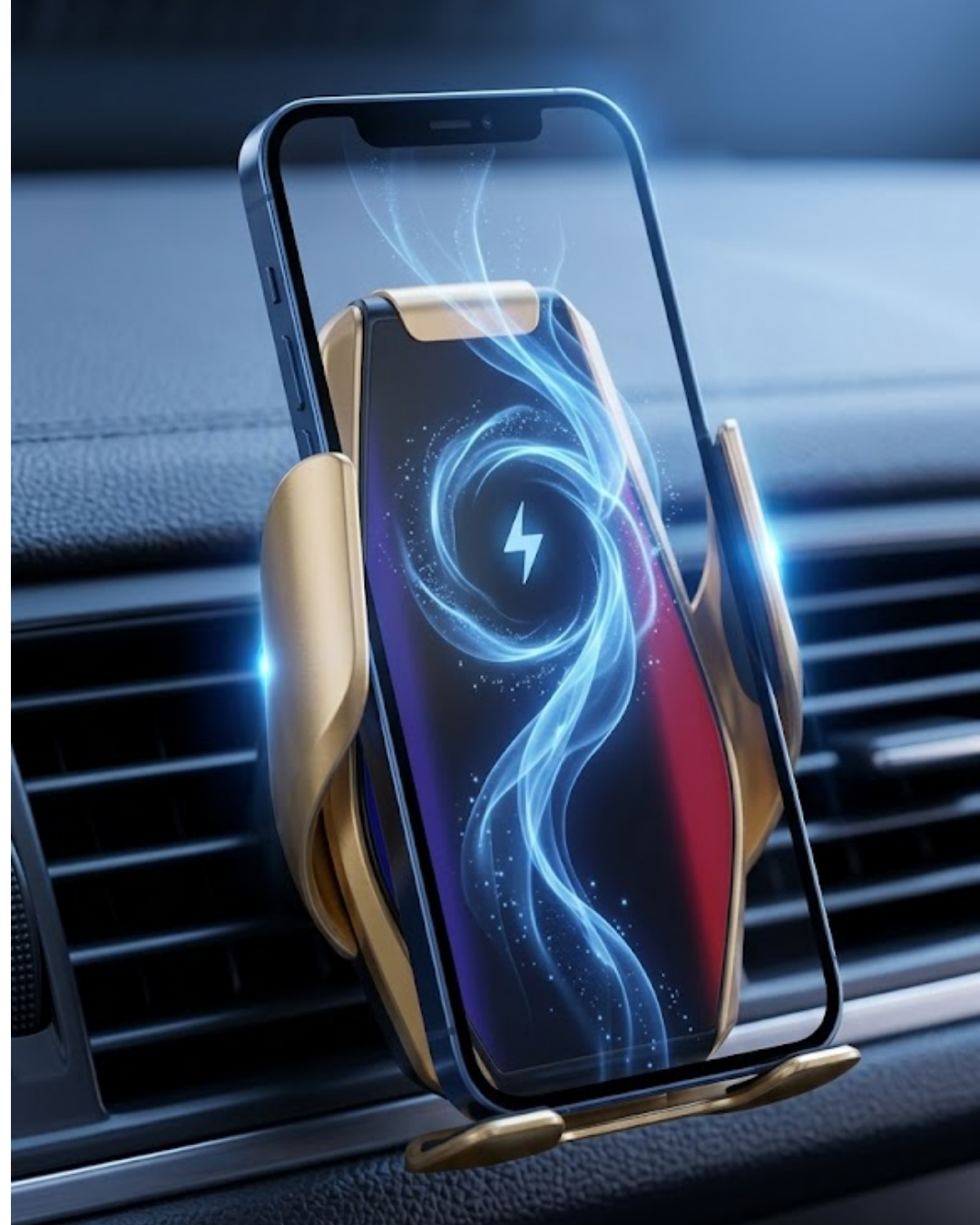 Otomatik Açılan Araç Telefon Tutucu Kablosuz Şarj ve Tek Elle Kullanım - Lisinya