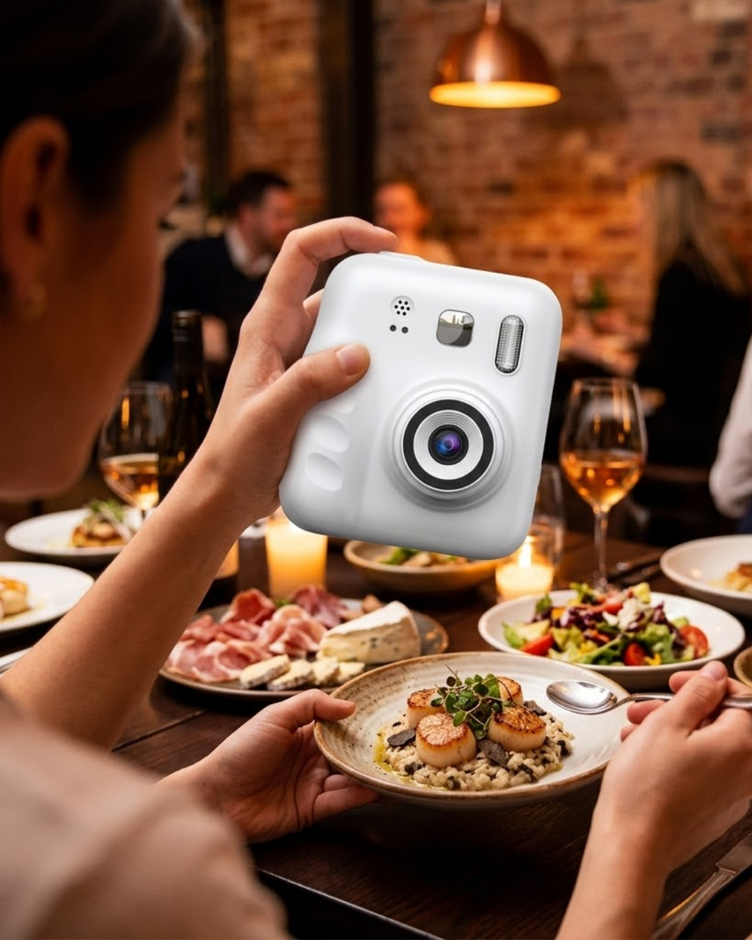 Mini Çocuk Fotoğraf Makinesi Baskı Özellikli Video Çekim 4 Kağıt Rulo Hediyeli - Lisinya