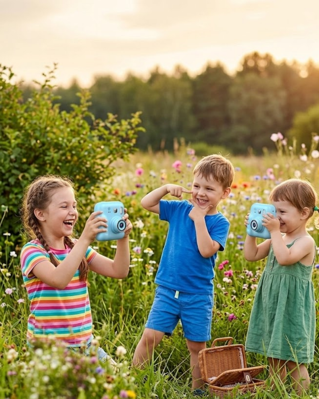 HD Ekranlı Çocuk Kamera Anında Fotoğraf Baskı ve Boyama Kalemli - Lisinya