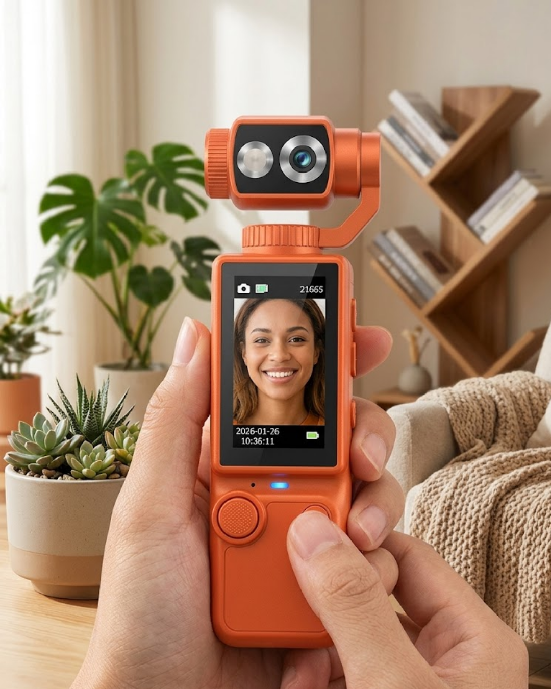 Taşınabilir 4K Gimbal Kamera 180 Derece Döner Lens Stabil Video Çekim Özellikli - Lisinya Taşınabilir 4K Gimbal Kamera 180 Derece Döner Lens Stabil Video Çekim Özellikli - Lisinya