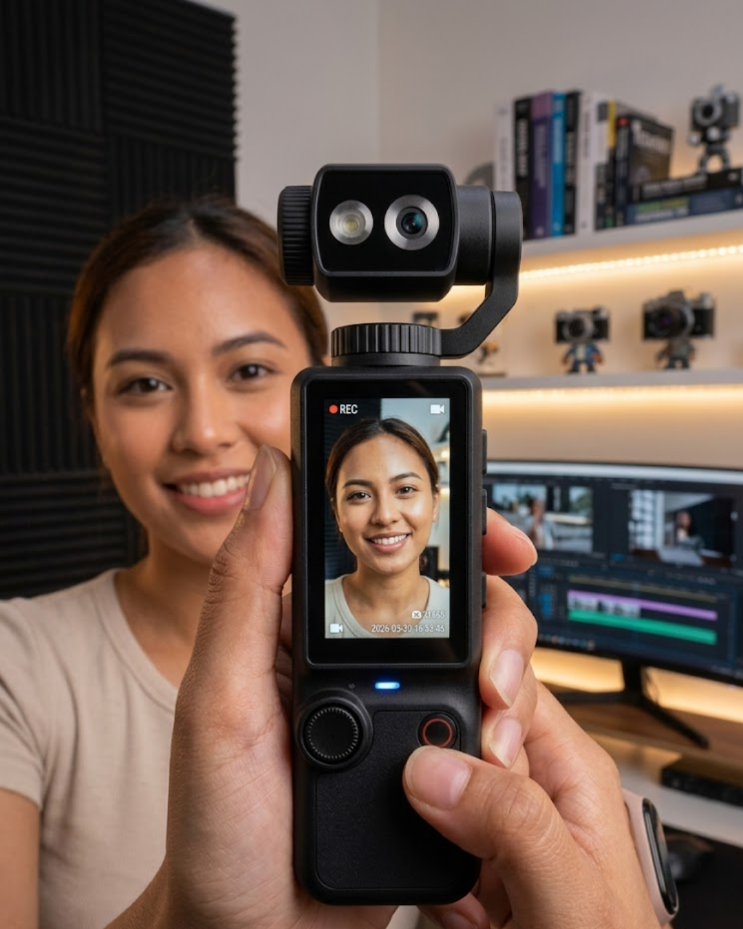 Kompakt 4K Vlog Kamera 2.0 IPS Ekran Otomatik Odaklama ve Stereo Ses Kayıtlı - Lisinya