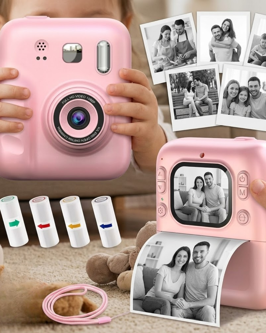 Y300H PRİNTER KAMERA PEMBE - Lisinya