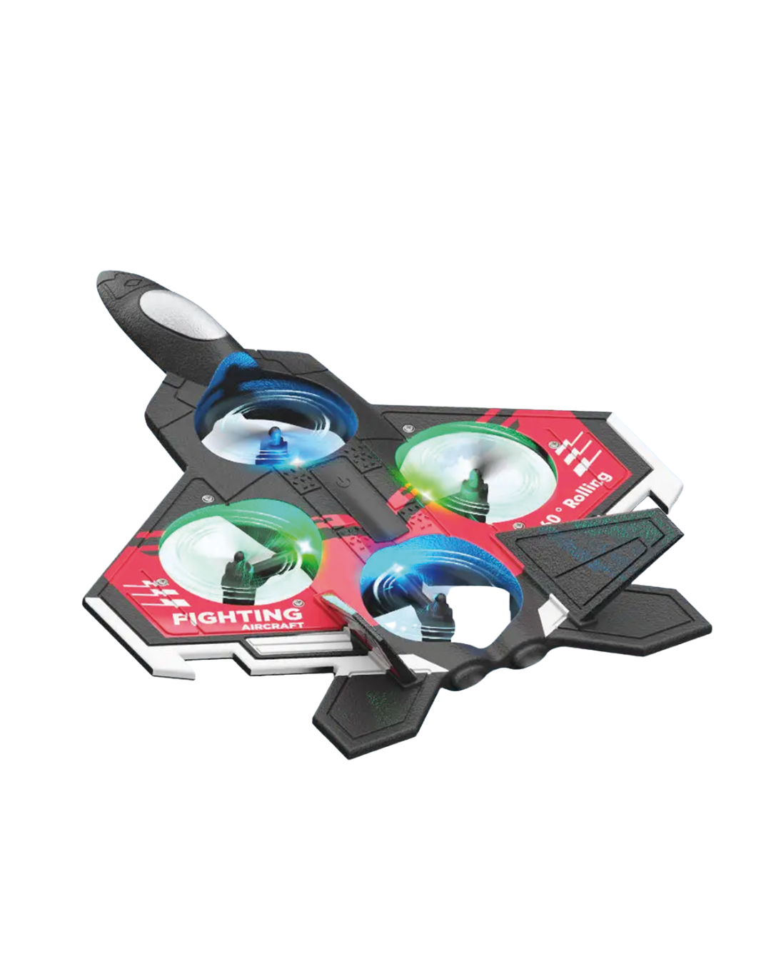 LED Işıklı Uzaktan Kumandalı Drone Fighter Jet Tasarımlı 360 Derece Dönebilen Oyuncak Uçak - Lisinya