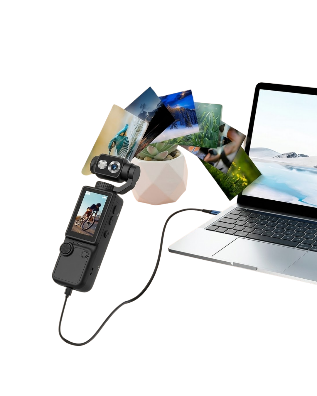 Taşınabilir 4K Vlog Kamera 2.0 IPS Ekran Ayarlanabilir Lens ve Stabil Çekim Özellikli - Lisinya