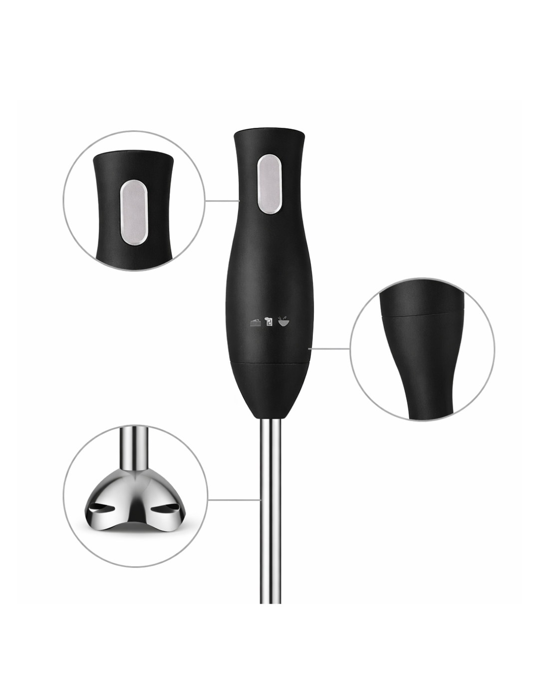 Paslanmaz Çelik Blender Ayağına Sahip Ergonomik El Blenderı - Lisinya