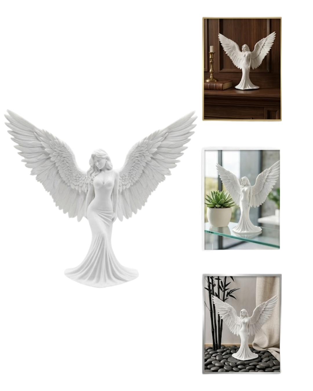 Dekoratif Melek İnsan Figürlü 3D Heykel Biblo Modern Ev Dekoru - Lisinya Dekoratif Melek İnsan Figürlü 3D Heykel Biblo Modern Ev Dekoru - Lisinya