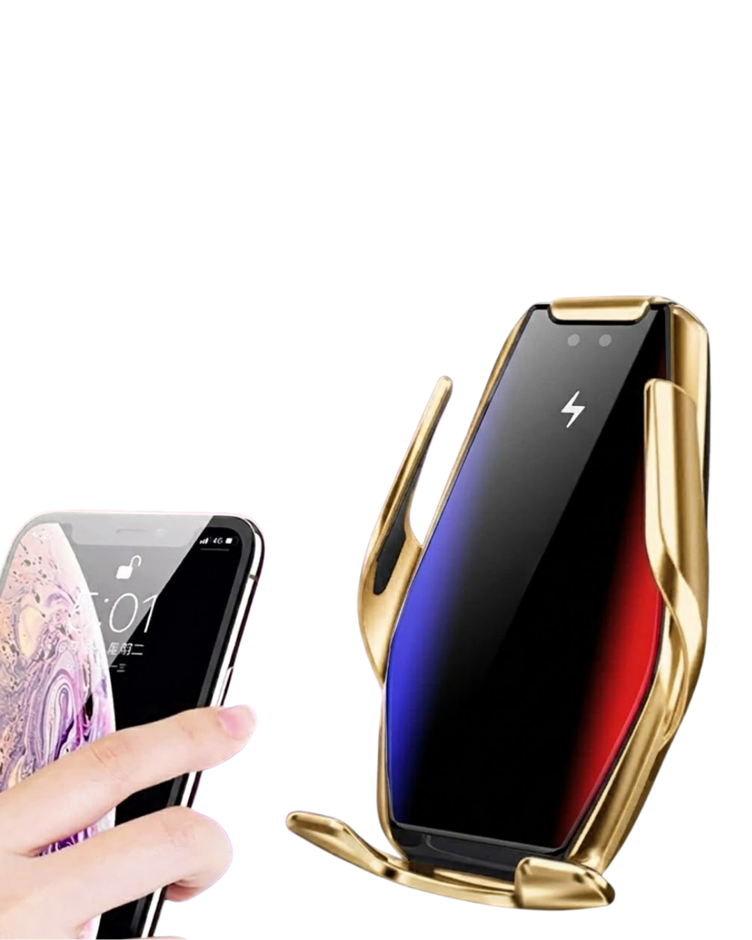 Akıllı Araç İçi Telefon Tutucu Kablosuz Şarj ve Otomatik Açılır Kapanır Sistem - Lisinya