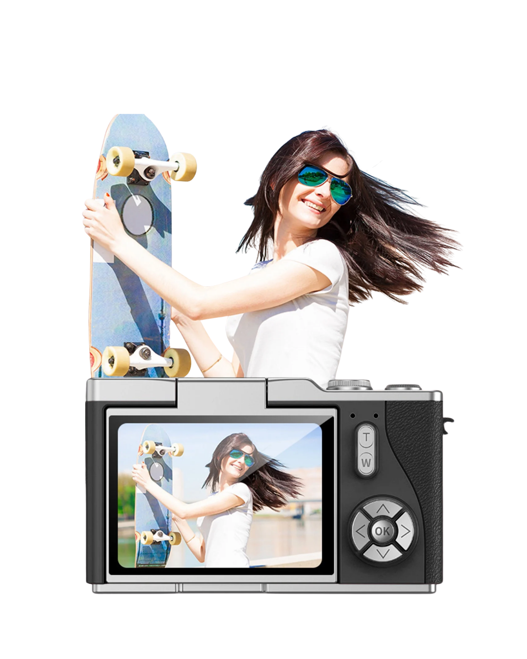 4K Dijital Kamera 48 MP 8X Zoom ve 180 Derece Flip Ekran Vlog Çekim Özellikli - Lisinya