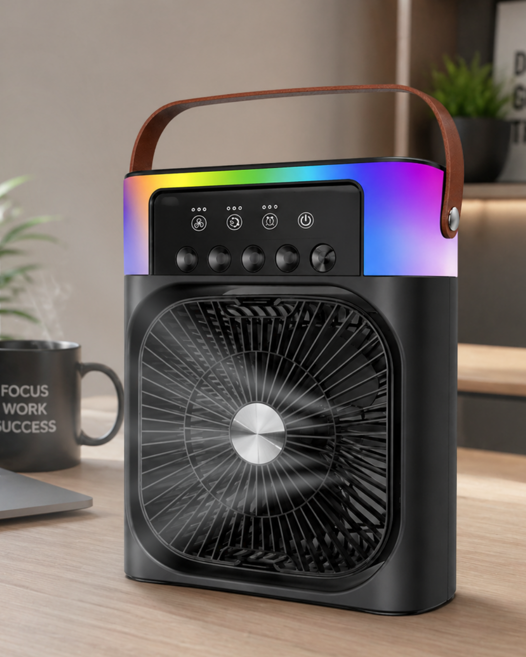 Taşınabilir Sprey Fan RGB Işıklı Mini Klima Soğutucu Nemlendirici USB Şarjlı - Lisinya Taşınabilir Sprey Fan RGB Işıklı Mini Klima Soğutucu Nemlendirici USB Şarjlı - Lisinya