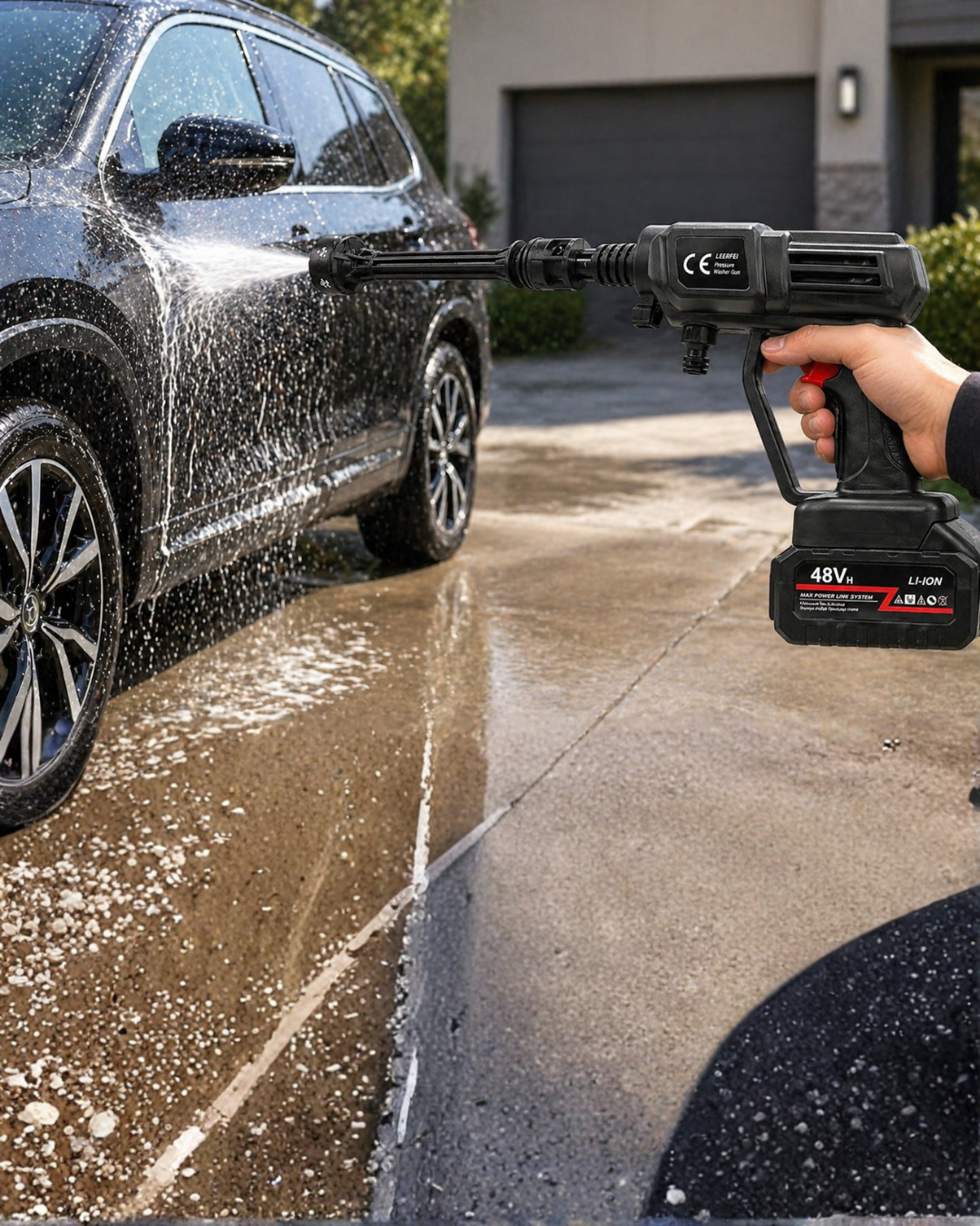 Şarjlı Basınçlı Oto Yıkama Tabancası Kablosuz Taşınabilir Araç Yıkama Makinesi - Lisinya