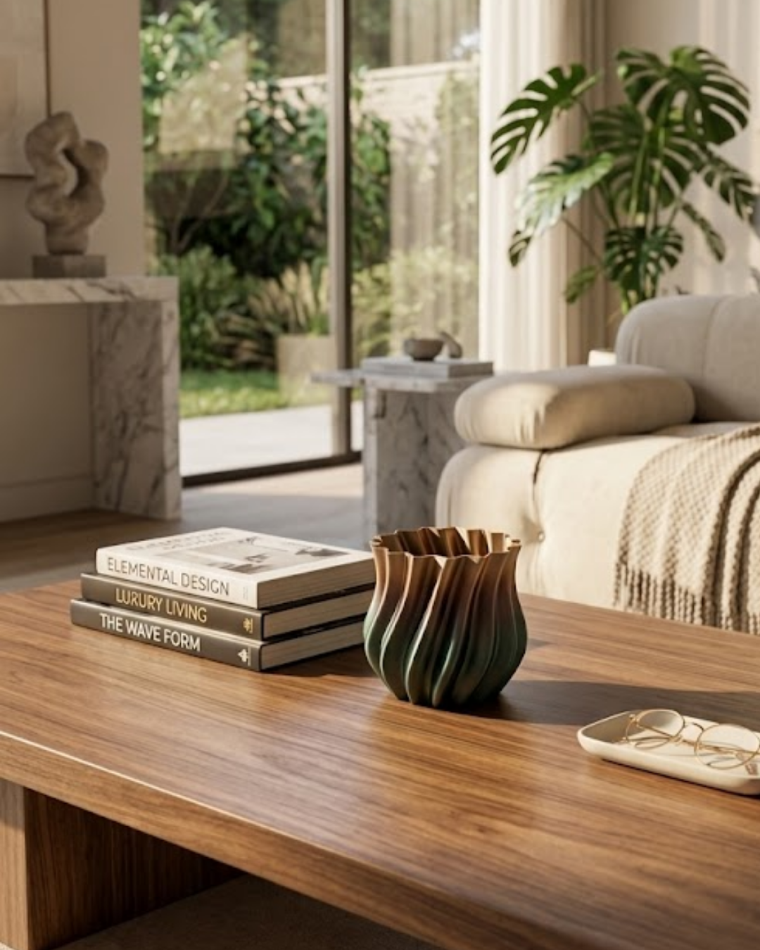 3D Kıvrımlı Siyah Metalik Vazo Modern Dekoratif Şık Ev Aksesuarı - Lisinya