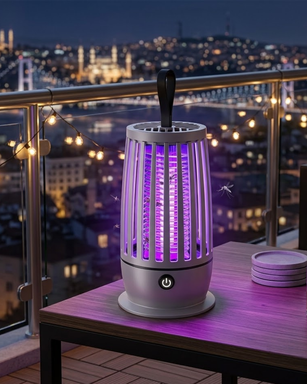 Elektrikli Sivrisinek Öldürücü Lamba UV Işıklı Sessiz Çalışma Geniş Etki Alanı - Lisinya