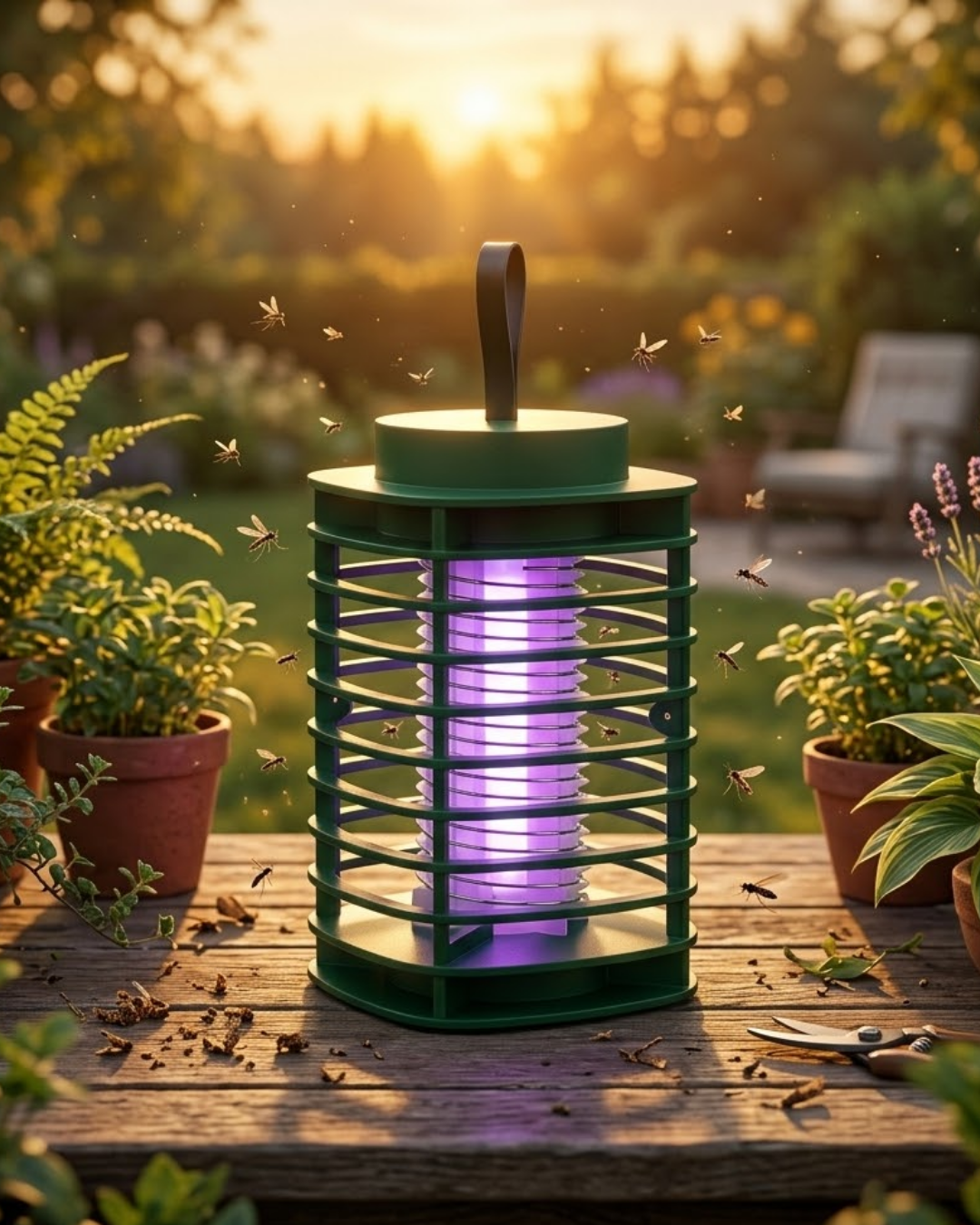 LED Sivrisinek Öldürücü Lamba Güçlü UV Işık ve Elektrikli Tuzak Sistemi - Lisinya