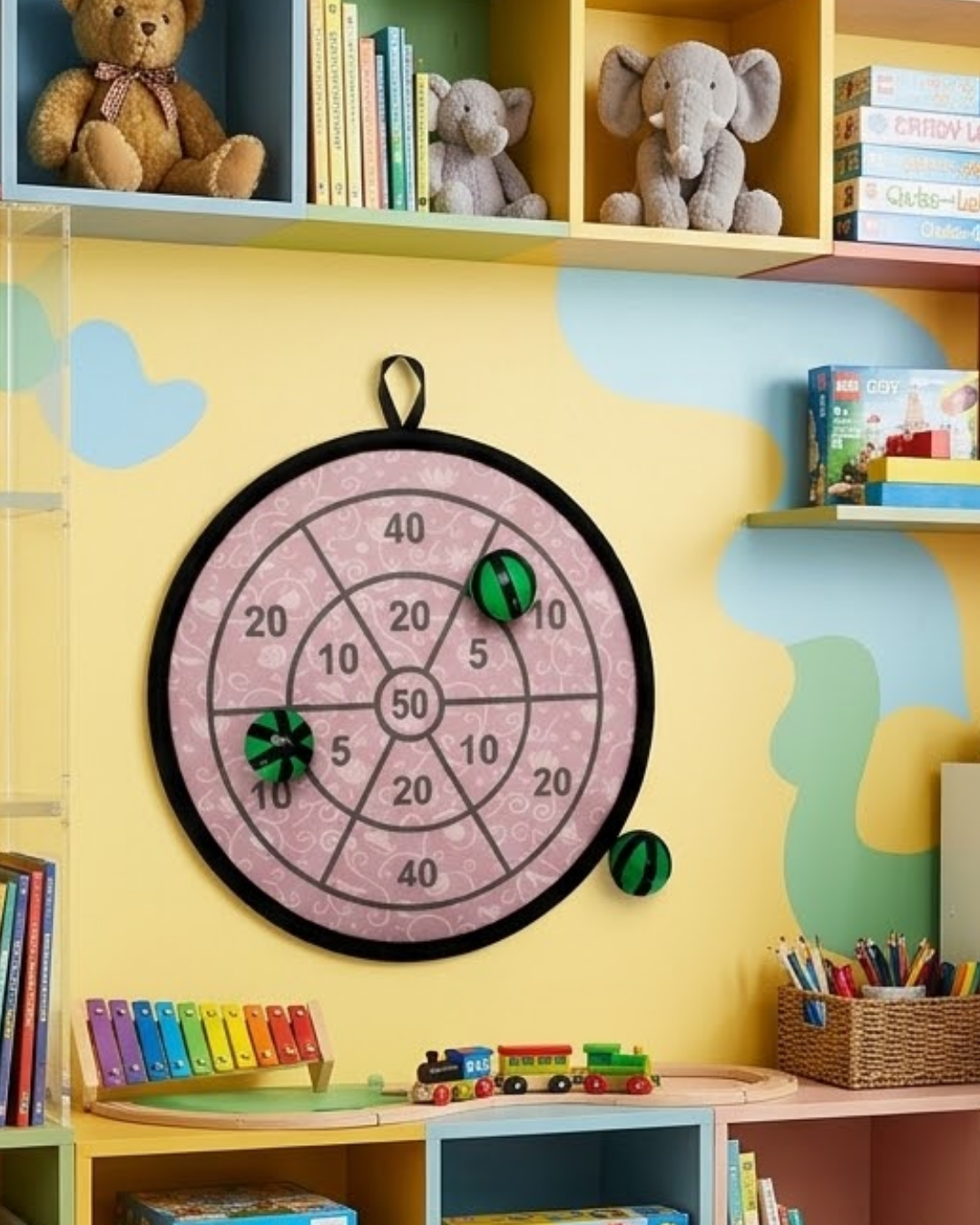 Çocuklar İçin Güvenli Dart Oyunu Cırtlı Toplu Eğlenceli Hedef Oyunu - Lisinya