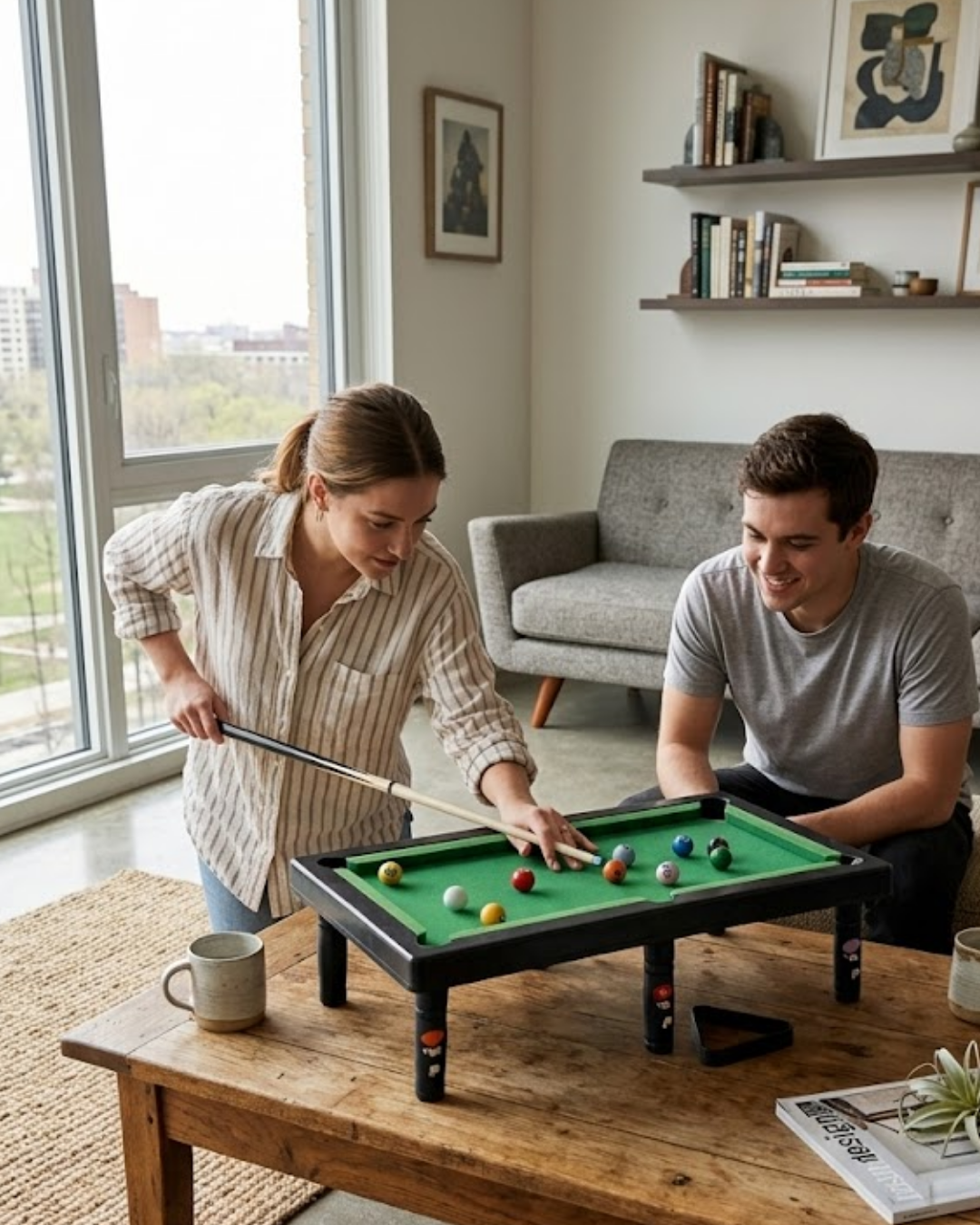 Mini Bilardo Masası Oyuncak Seti Çocuklar İçin Eğlenceli Masa Oyunu - Lisinya