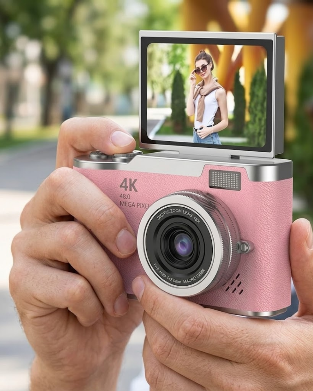 48 MP Dijital Kamera Flip Ekran 18x Zoom Vlog Selfie Kamera - Lisinya