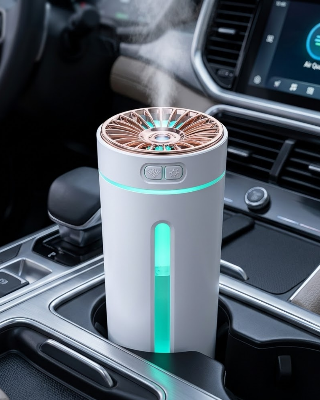 Araç İçi Hava Nemlendirici 5 Esans Hediyeli LED Işıklı USB Buhar Makinesi - Lisinya