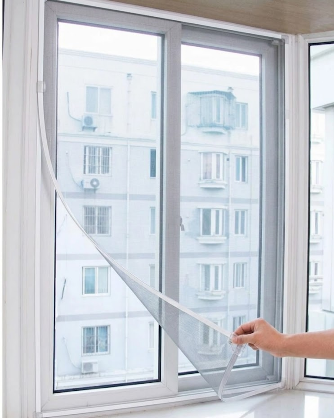Pencere Sineklik Tülü 100x150 CM Çift Taraflı Bant Hediyeli Kesilebilir Tül Sineklik Seti - Lisinya