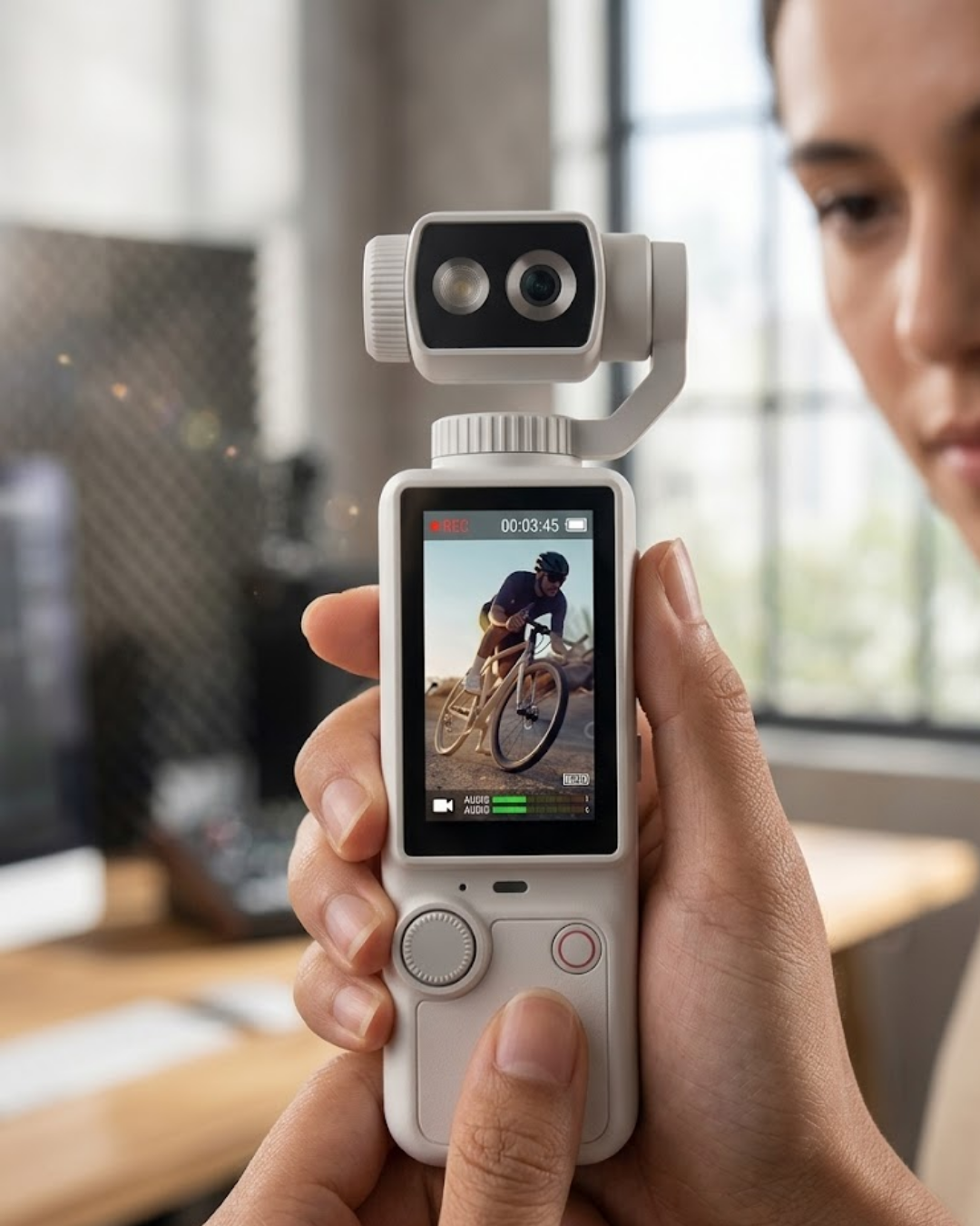 4K Vlog Kamera Otomatik Odaklama ve Döndürülebilir Lensli Taşınabilir El Kamerası - Lisinya