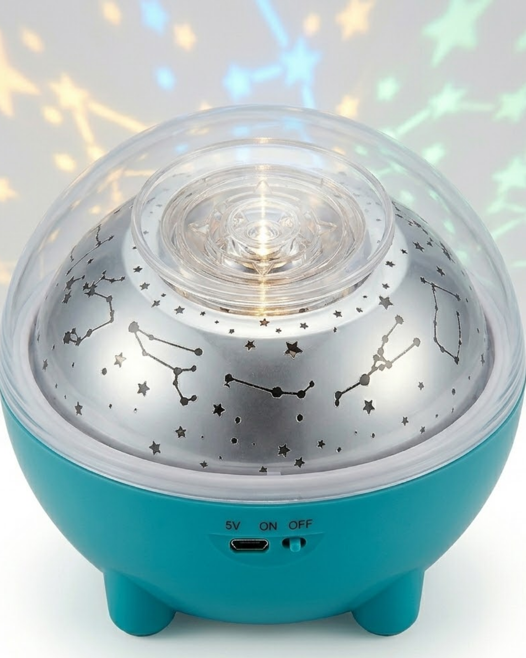 Uzaktan Kumandalı Döner Yıldız Projeksiyon Lambası Bluetooth Hoparlör ve Renk Değiştirme Özelliği - Lisinya