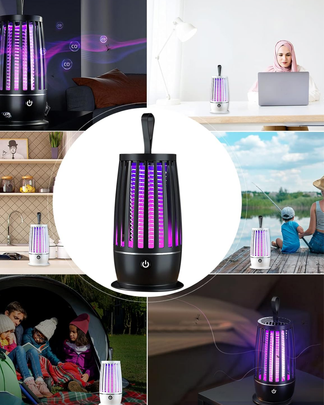 Elektrikli Sinek Öldürücü Lamba UV Mor Işık Geniş Alan Etkili Sessiz Çalışma - Lisinya