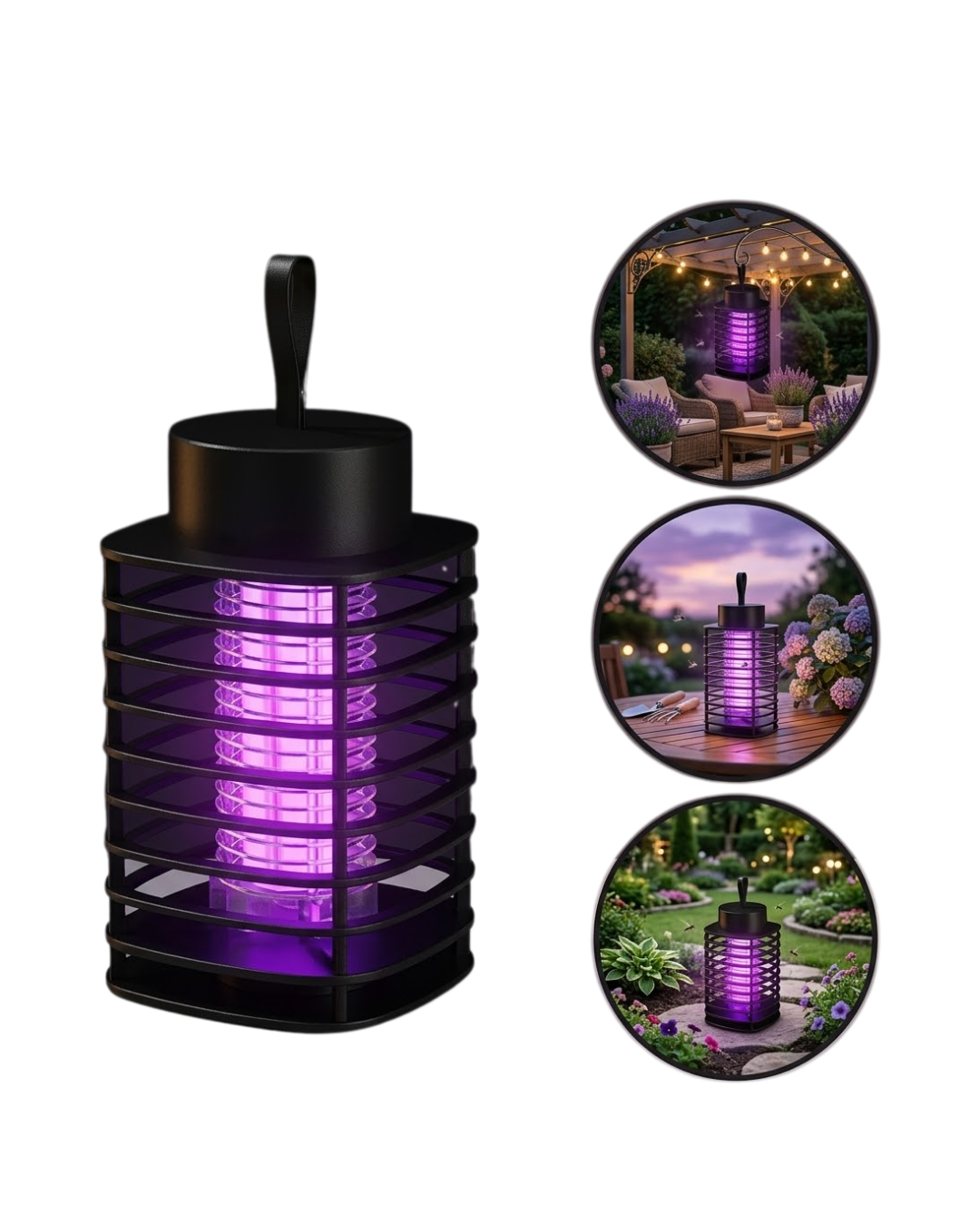 Akıllı Sivrisinek Öldürücü Lamba Güçlü UV Işık ve Elektrik Çarpma Teknolojili - Lisinya