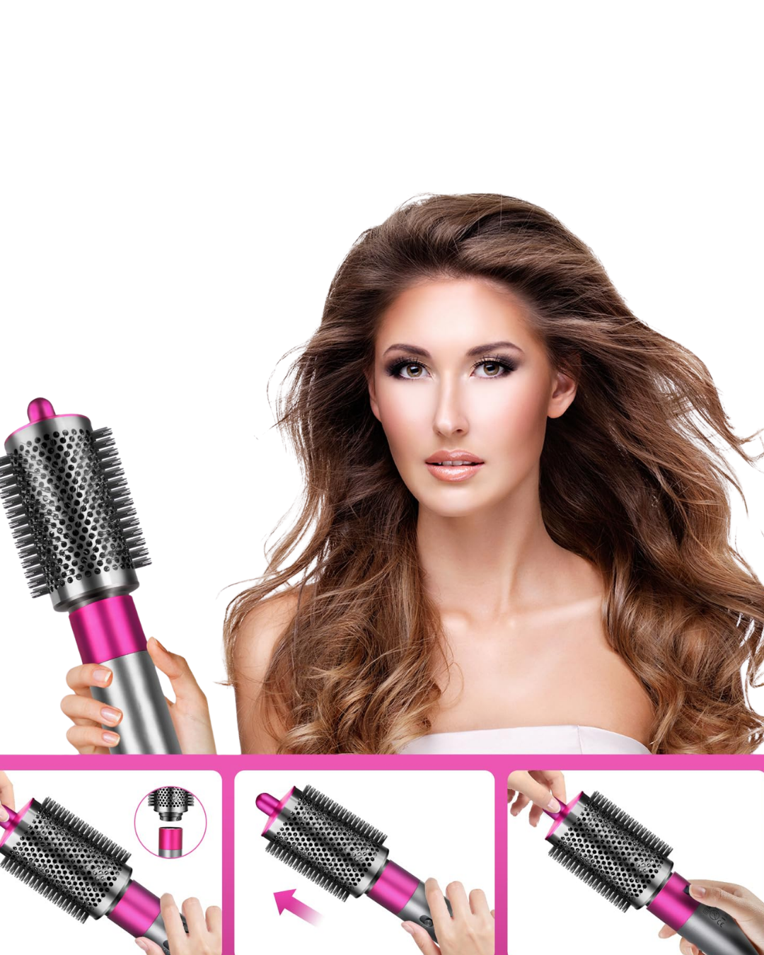 Çok Amaçlı Saç Şekillendirme Seti 5 Başlıklı Hızlı Isınma ve Güçlü Performans - Lisinya Çok Amaçlı Saç Şekillendirme Seti 5 Başlıklı Hızlı Isınma ve Güçlü Performans - Lisinya