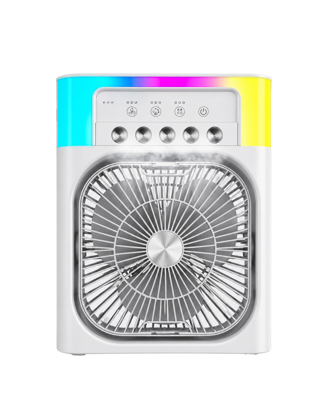 Su Püskürtmeli Mini Klima Fan USB Şarjlı Masaüstü Soğutucu RGB Işıklı - Lisinya