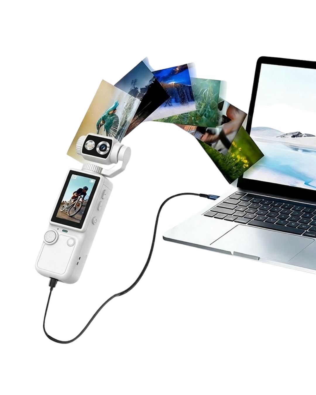 4K Ultra HD Taşınabilir Vlog Kamerası Otomatik Fokus ve 180 Derece Döner Lens - Lisinya