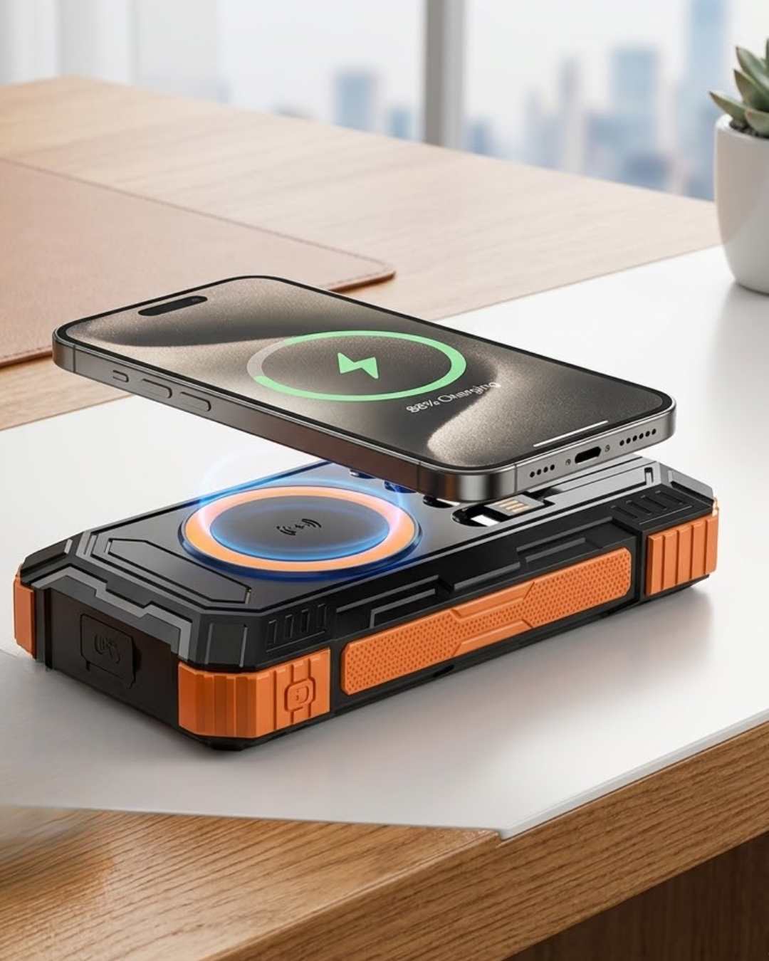 20000 mAh Powerbank Güneş Enerjili Kablosuz Şarj Hızlı Şarj Taşınabilir Batarya (Kopya) - Lisinya