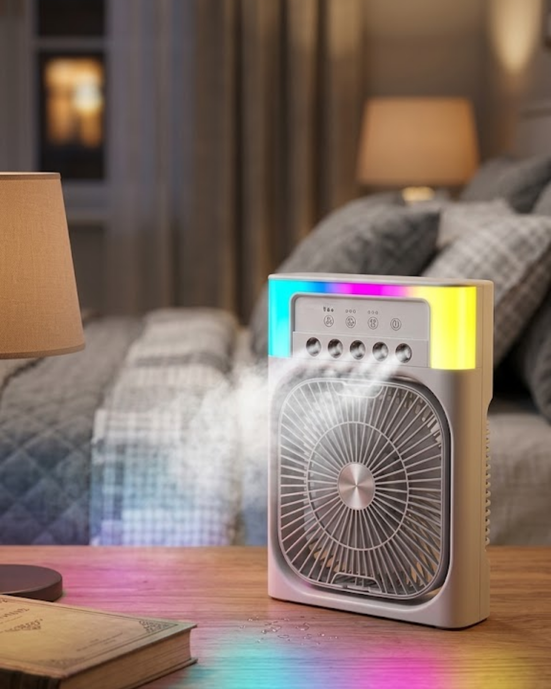 Mini Klima Fan Su Hazneli USB Şarjlı Sessiz Masaüstü Soğutucu - Lisinya