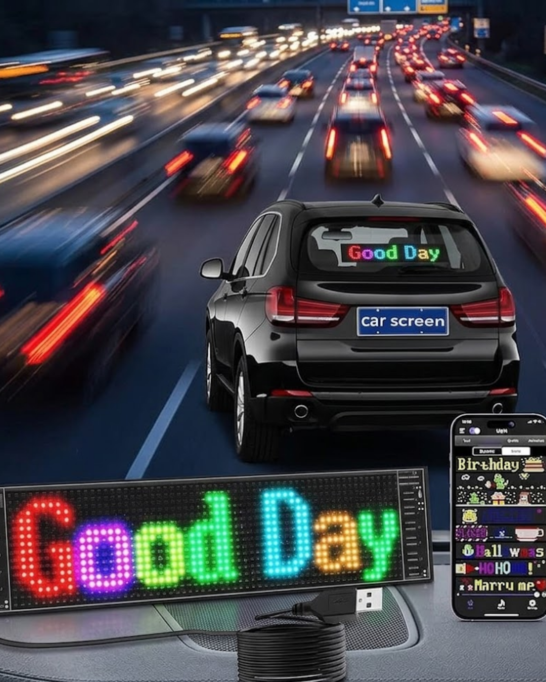 RGB LED Yazı Paneli Telefon Kontrollü Kayan Yazı Animasyonlu Ekran - Lisinya RGB LED Yazı Paneli Telefon Kontrollü Kayan Yazı Animasyonlu Ekran - Lisinya