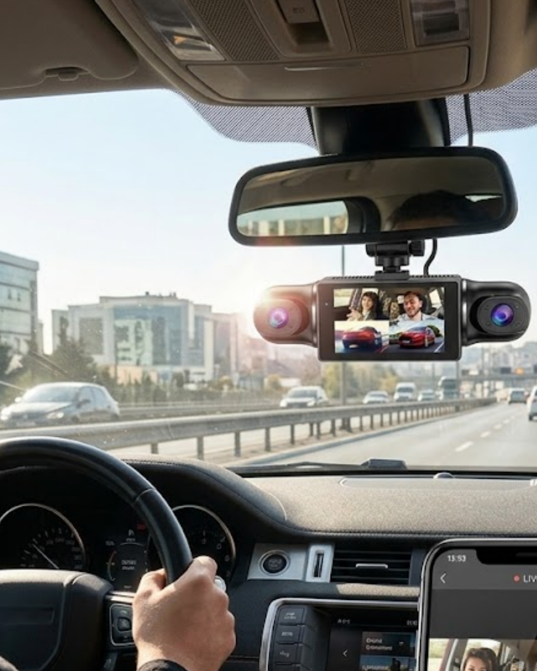 1080P Araç Kamerası Mobil Uygulama Bağlantılı G Sensörlü Güvenlik Sistemi - Lisinya