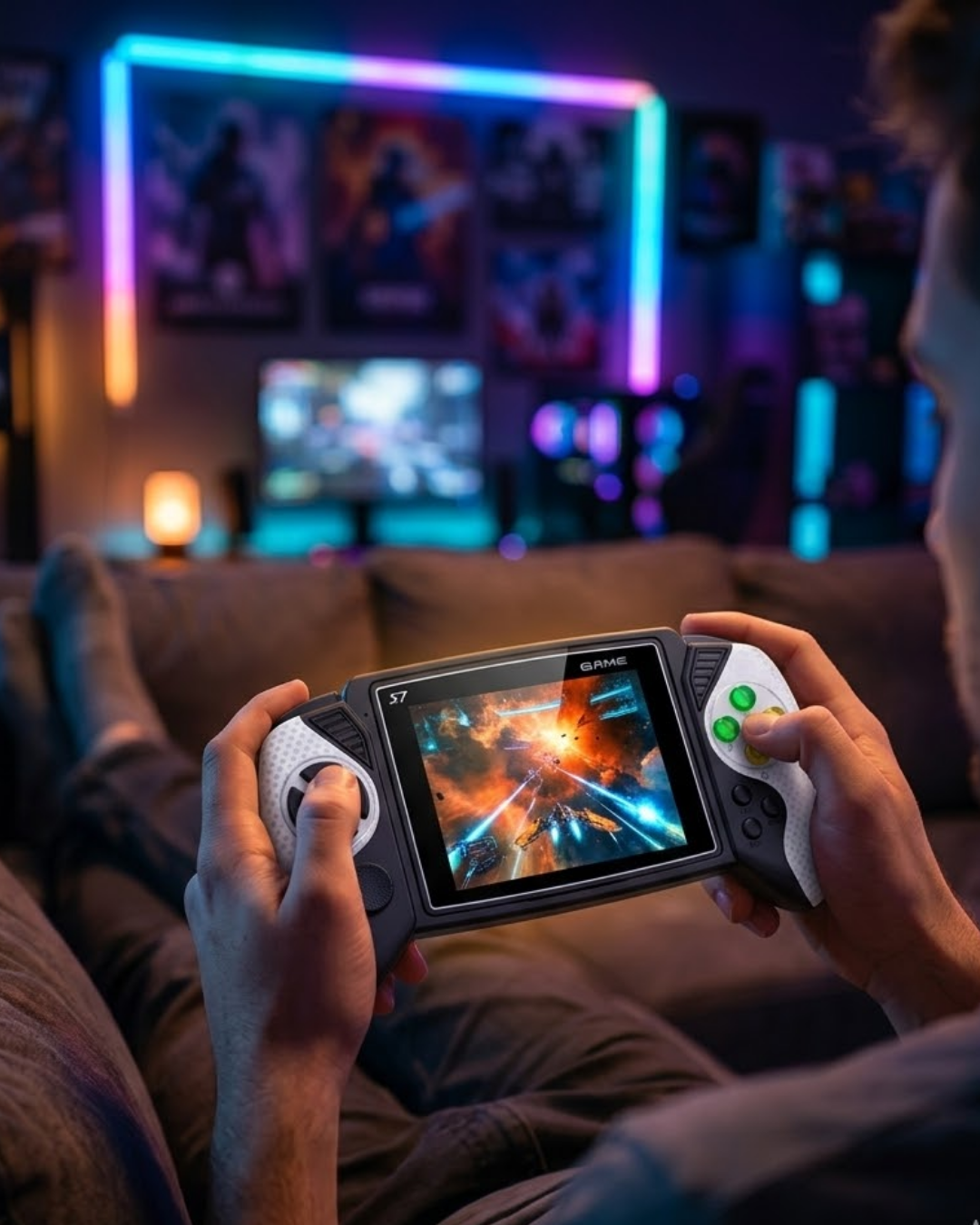 620 Klasik Oyunlu El Konsolu Renkli Ekran Uzun Pil Ömrü TV Çıkışlı - Lisinya