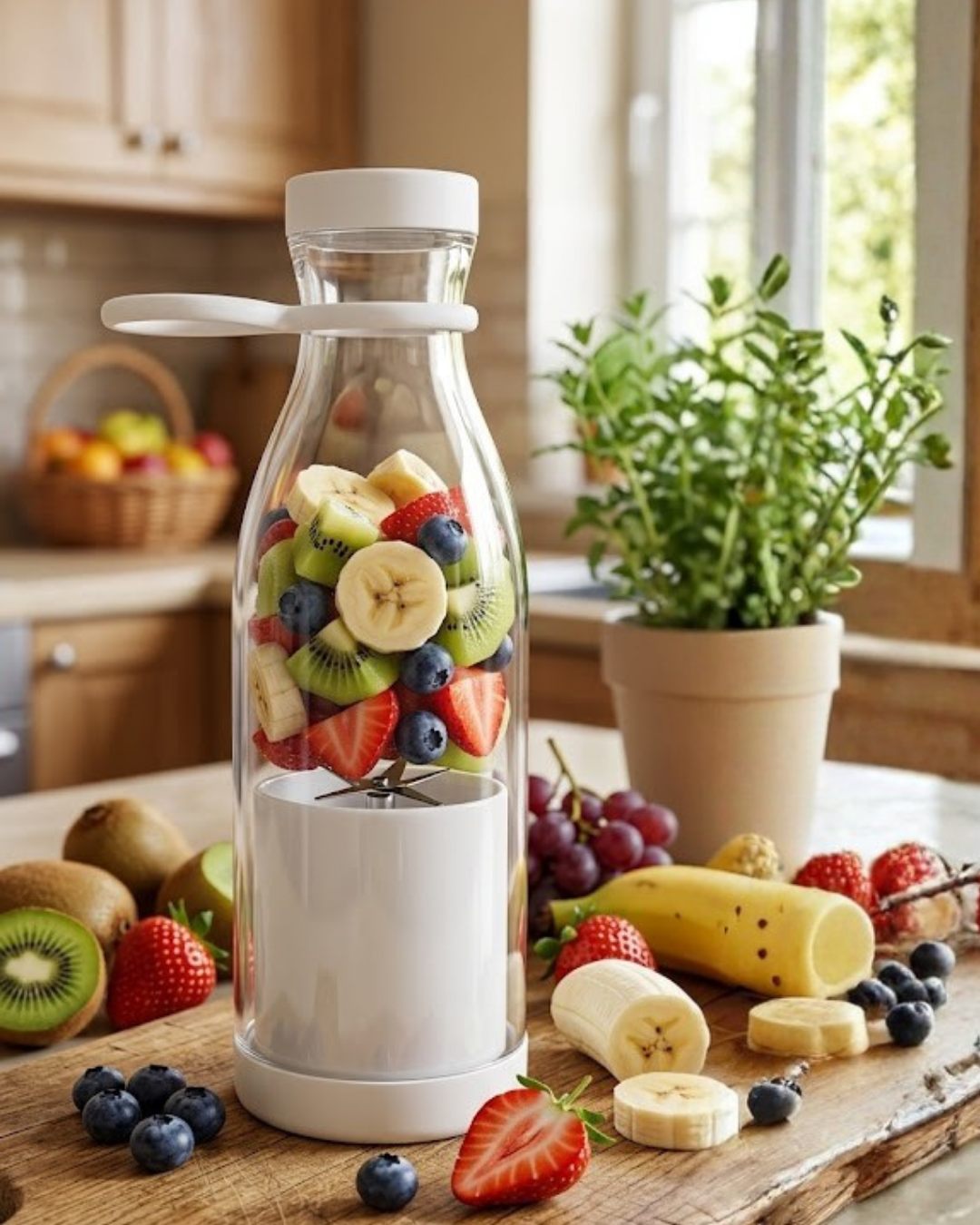 USB Şarjlı Mini Blender Taşınabilir Smoothie Yapıcı 380 ml Pratik Kullanım - Lisinya USB Şarjlı Mini Blender Taşınabilir Smoothie Yapıcı 380 ml Pratik Kullanım - Lisinya