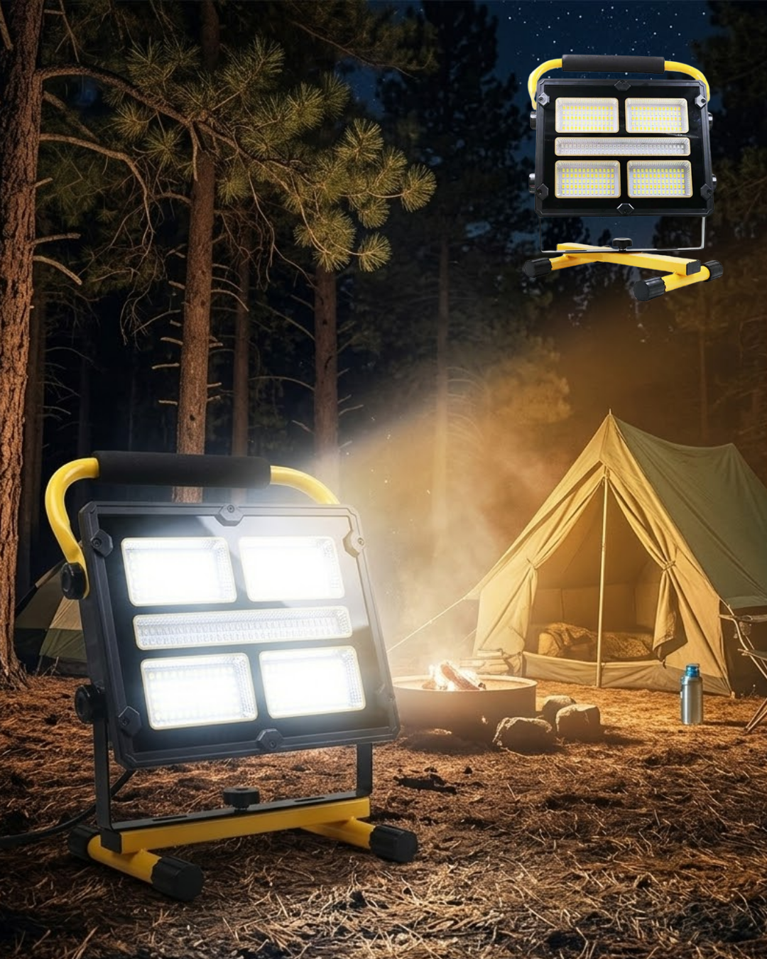 Solar ve USB Şarjlı Güçlü LED Çalışma Lambası Ayarlanabilir Açılı Kamp Feneri - Lisinya