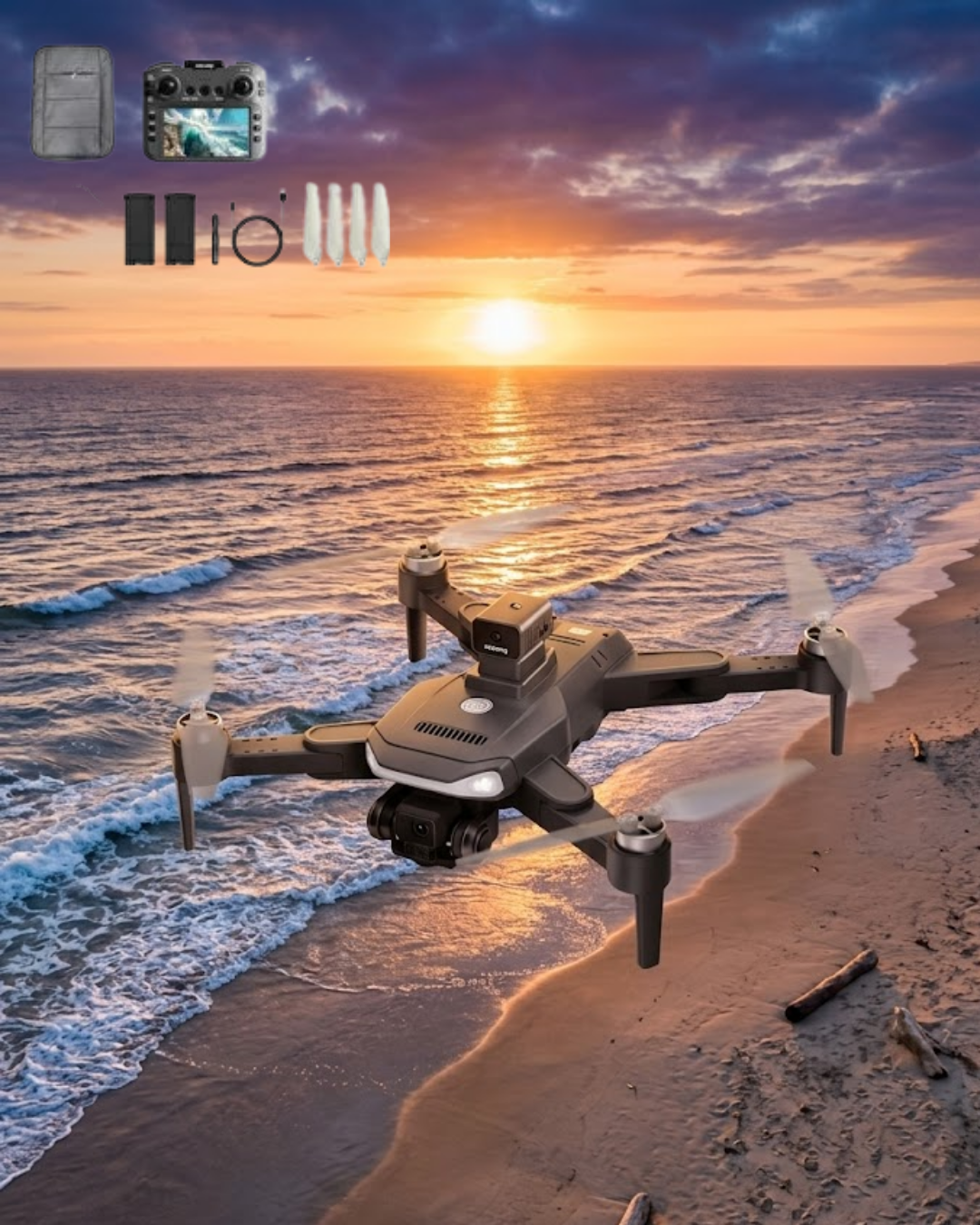 Akıllı Takip Özellikli 4K Drone Katlanabilir Tasarım Uzaktan Kontrollü Profesyonel Çekim Dronu - Lisinya