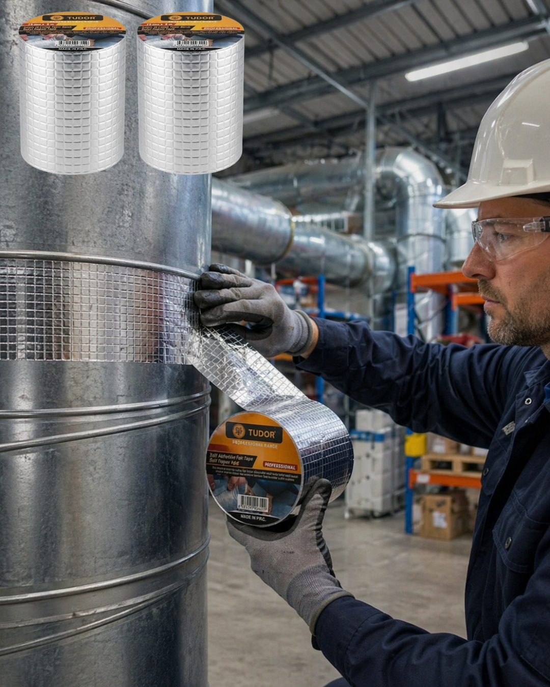 2 Li Set Alüminyum Yüzeyli Tamir Bandı Çatı Boru Onarım Bandı - Lisinya