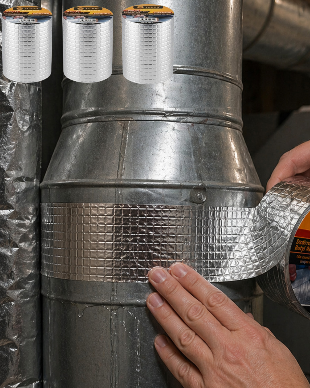 3 Lü Set Alüminyum Yüzeyli Çatı Boru Onarım Sızdırmaz Bant - Lisinya