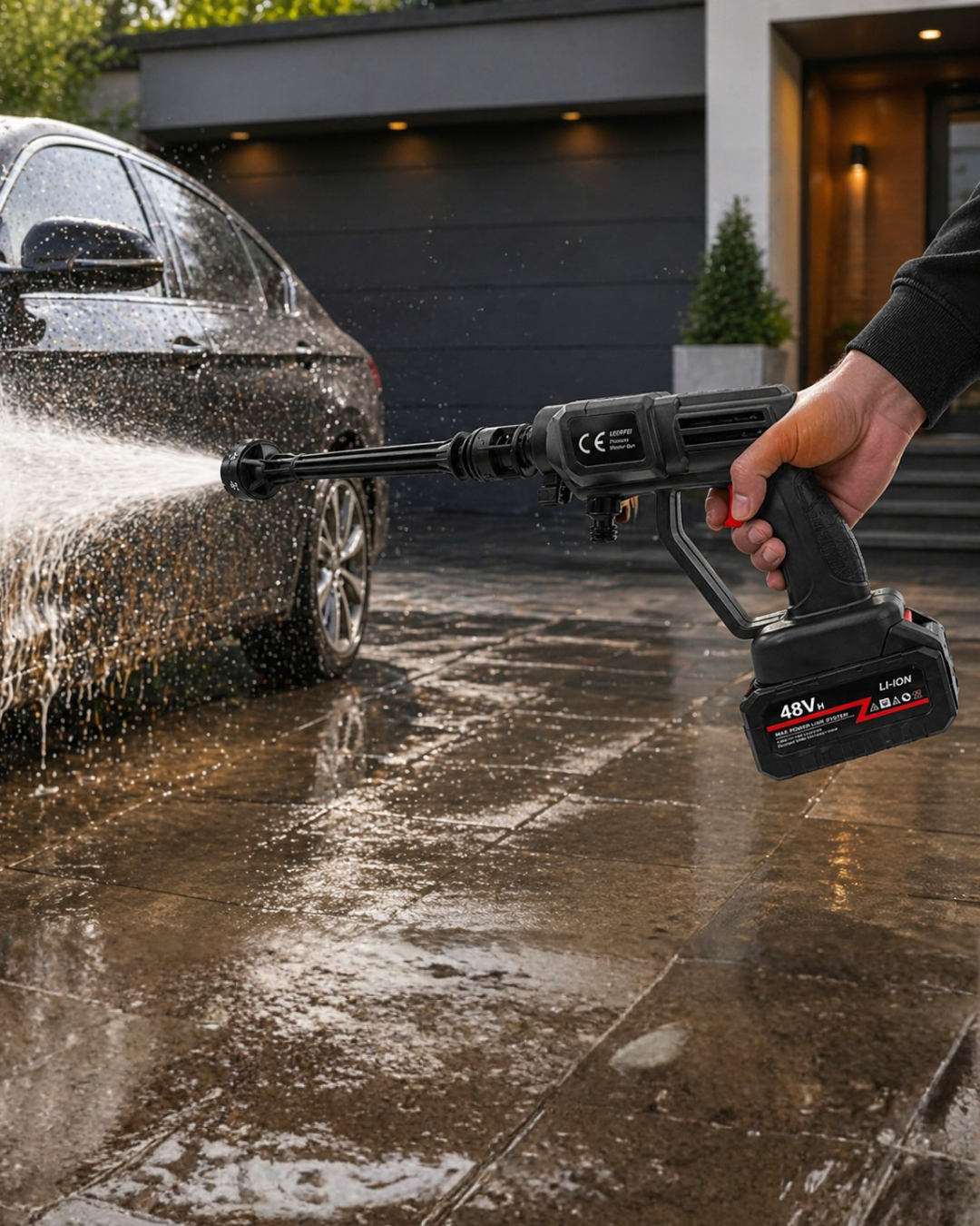 Taşınabilir Şarjlı Oto Yıkama Makinesi Basınçlı Su Püskürtme Tabancası - Lisinya