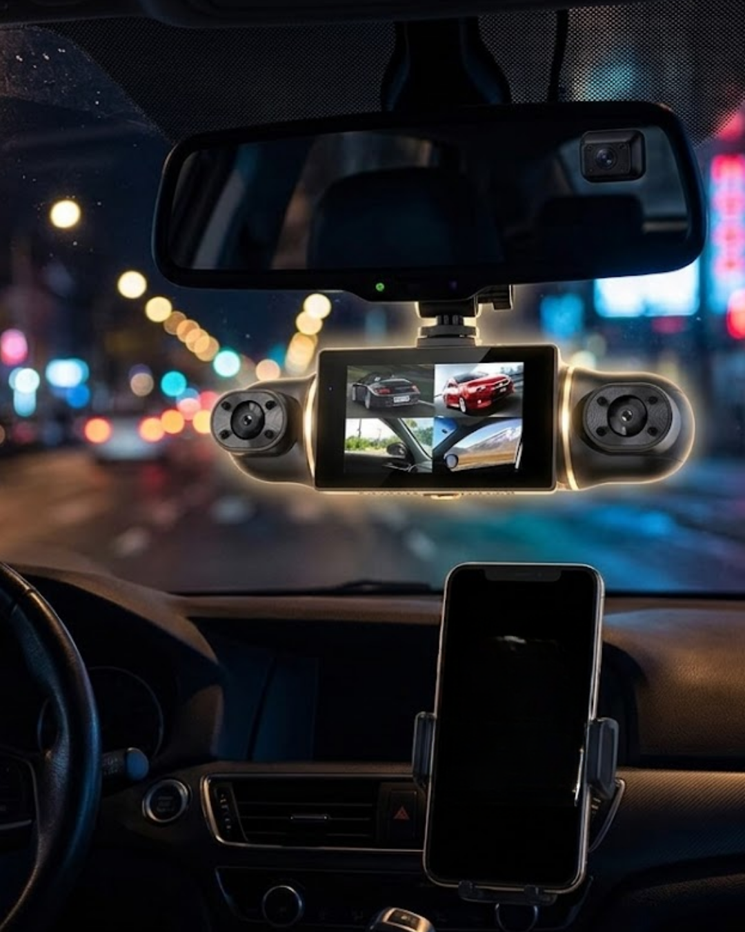 Geniş Açılı Araç Kamera Sistemi WiFi Bağlantılı Döngüsel Kayıt Özellikli - Lisinya