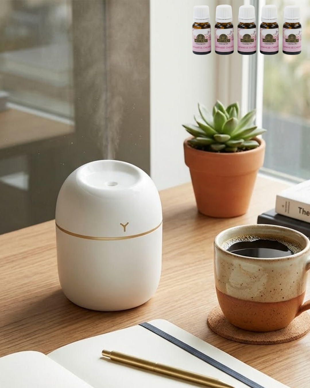 Taşınabilir Mini Nemlendirici 5 Esans Hediyeli Sessiz LED Işıklı Difüzör - Lisinya Taşınabilir Mini Nemlendirici 5 Esans Hediyeli Sessiz LED Işıklı Difüzör - Lisinya