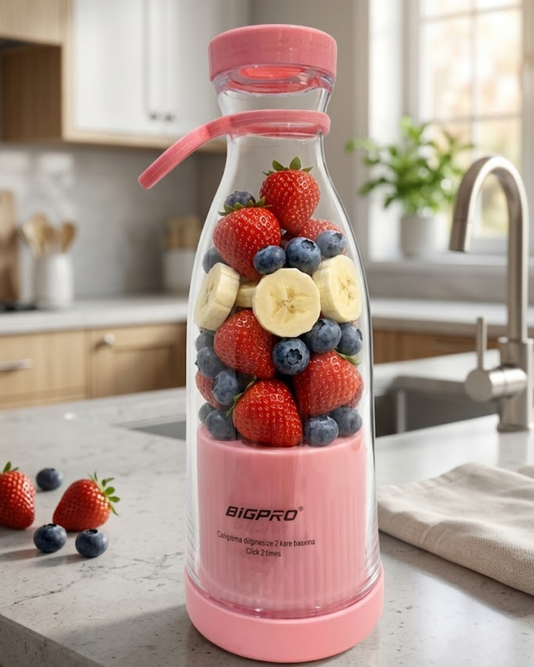 USB Şarjlı Mini Blender Taşınabilir Smoothie Yapıcı Hafif ve Pratik Tasarım - Lisinya USB Şarjlı Mini Blender Taşınabilir Smoothie Yapıcı Hafif ve Pratik Tasarım - Lisinya