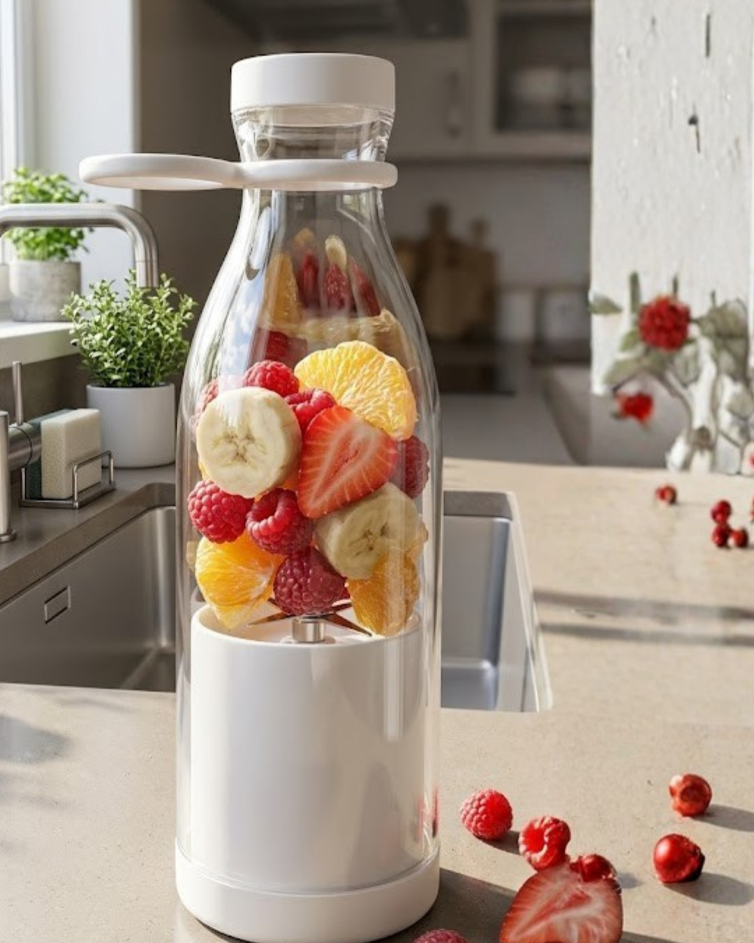 Kablosuz Taşınabilir Blender 380 ml Smoothie Milkshake Meyve Karıştırıcı - Lisinya Kablosuz Taşınabilir Blender 380 ml Smoothie Milkshake Meyve Karıştırıcı - Lisinya