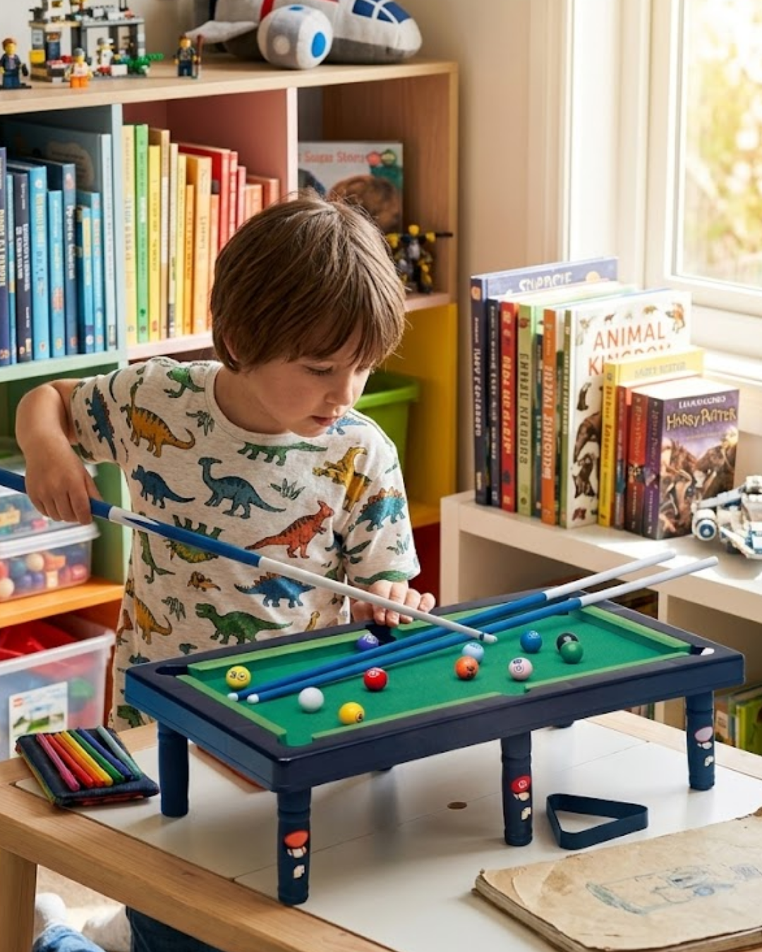 Mini Bilardo Oyunu Seti Evde Eğlenceli Masa Oyunu Çocuk ve Aile - Lisinya