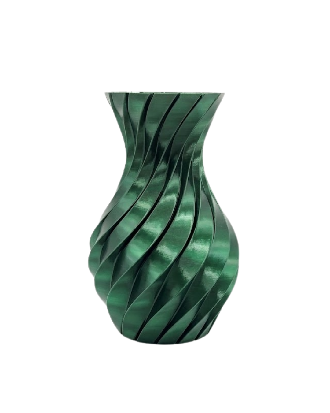 3D Spiral Yeşil Vazo Modern Tasarım Dekoratif Ev ve Ofis Aksesuarı - Lisinya