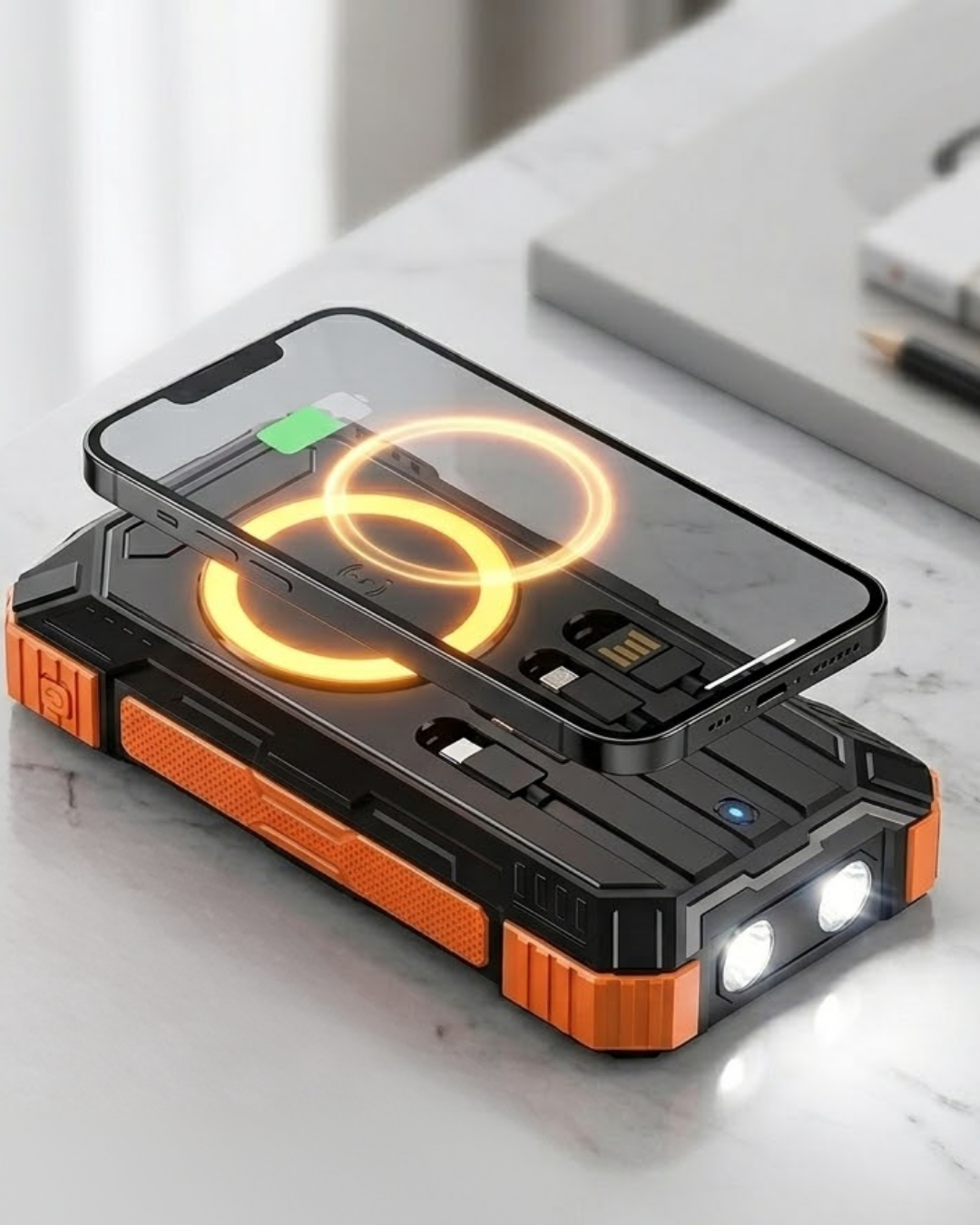 20000 mAh Powerbank Güneş Enerjili Kablosuz Şarj Hızlı Şarj Taşınabilir Batarya (Kopya) - Lisinya