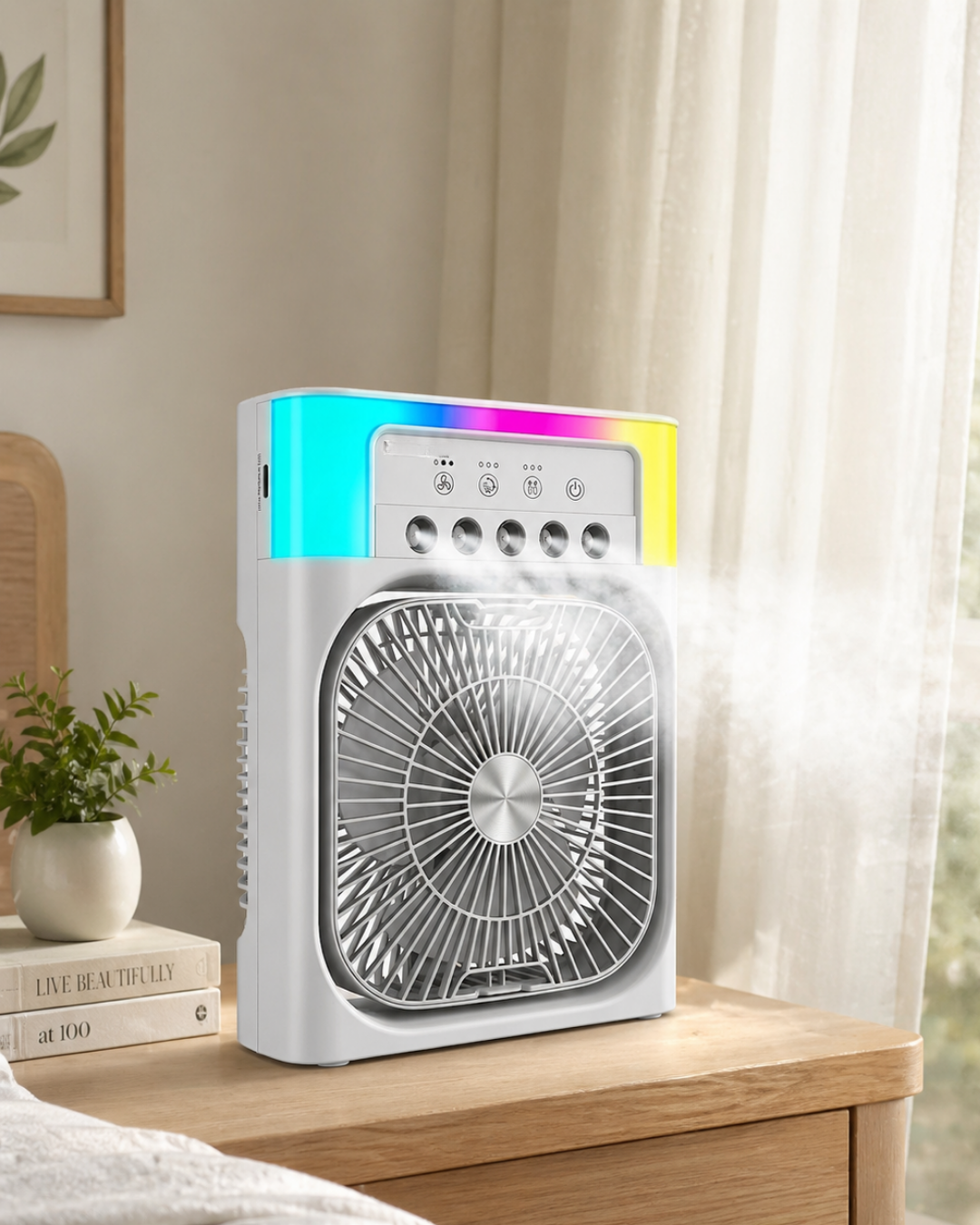Su Buharlı Mini Klima Fan RGB Işıklı Taşınabilir Serinletici - Lisinya Su Buharlı Mini Klima Fan RGB Işıklı Taşınabilir Serinletici - Lisinya