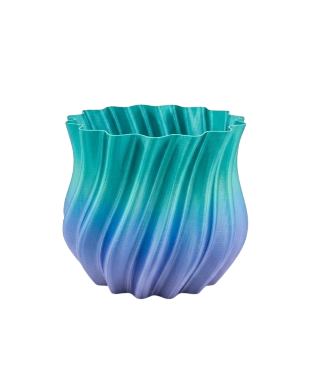3D KIVRIMLI VAZO MAVİ - Lisinya